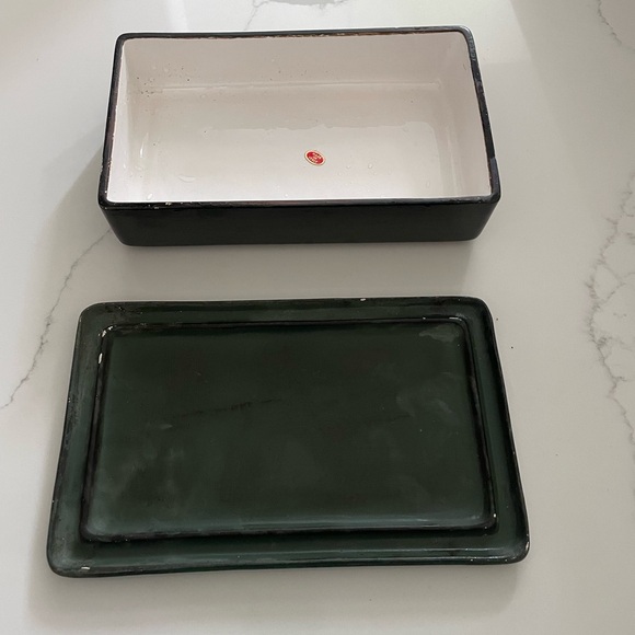 Antique Fox Hunt Ceramic Decorative Box. Made in Italy early 1900’s. - Picture 5 of 9